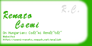 renato csemi business card